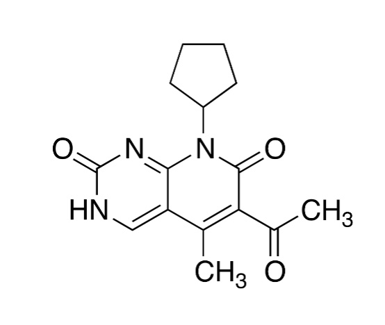 Picture of 6-​Acetyl-​8-​cyclopentyl-​5-​methylpyrido[2,​3-​d]​pyrimidine-​2,​7(1H,​8H)​-​dione