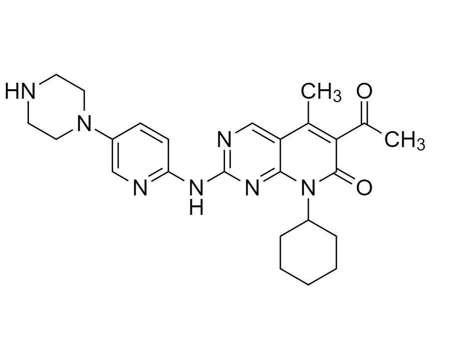 Picture of Palbociclib N-Des(cyclopentyl)-N-Cyclohexyl Impurity