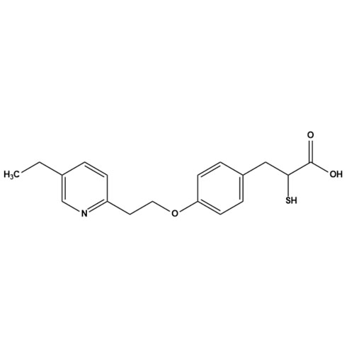 Picture of Pioglitazone 2-mercaptopropanoic acid Impurity