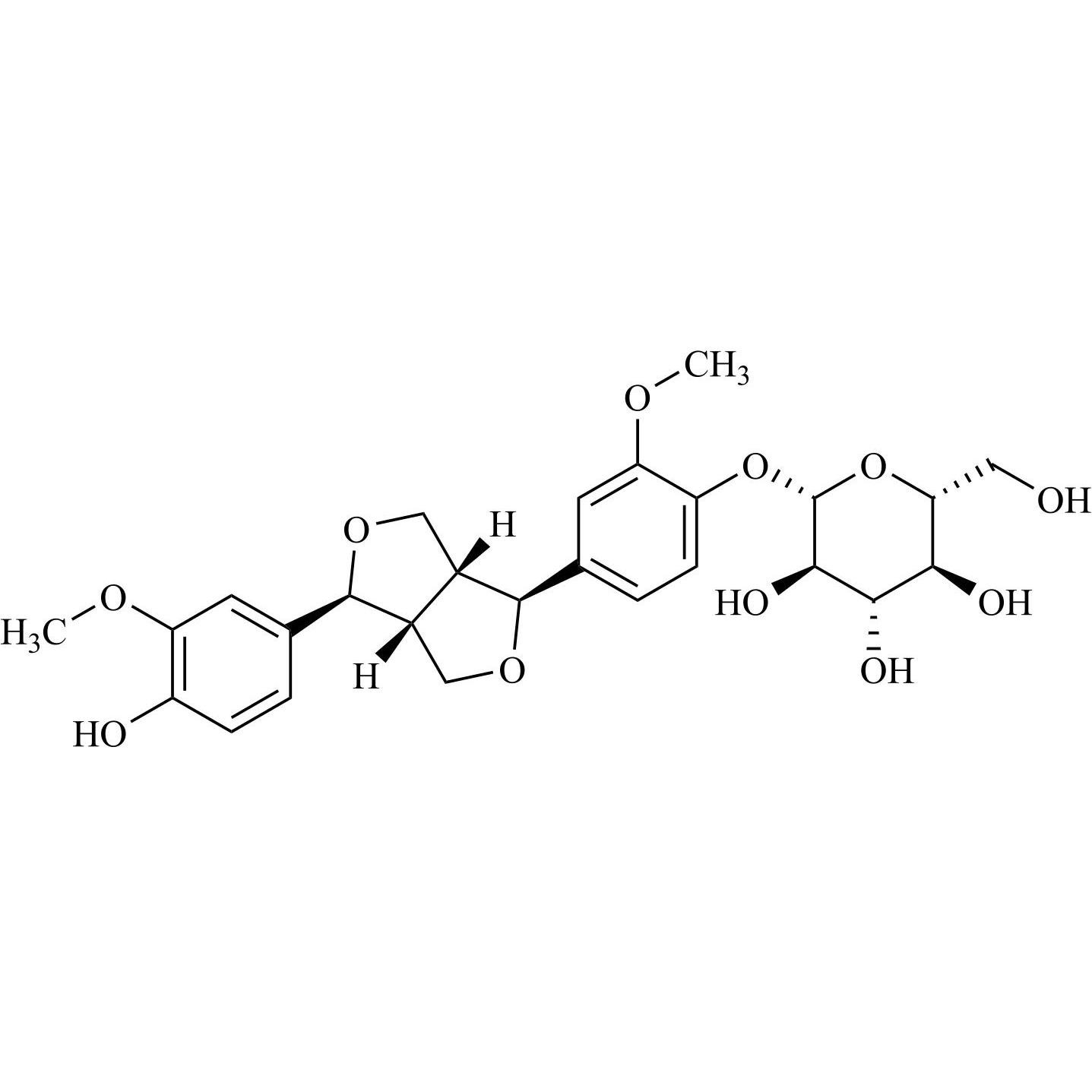 Picture of (+)-Pinoresinol O-beta-D-Glucopyranoside