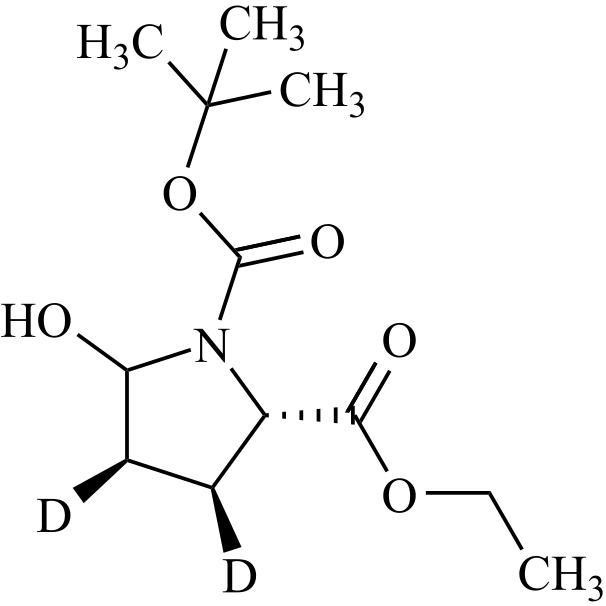 Picture of (2S)-1-tert-Butyl 2-ethyl 5-hydroxypyrrolidine-1,2-dicarboxylate-d2