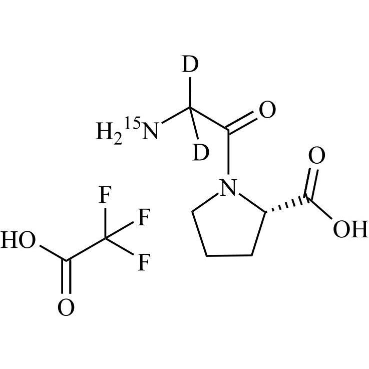 Picture of Glycyl-L-Proline-d2-15N Trifluoroacetate