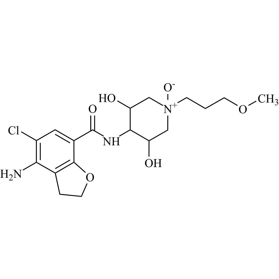 Picture of Prucalopride Dihydroxy N-oxide Impurity