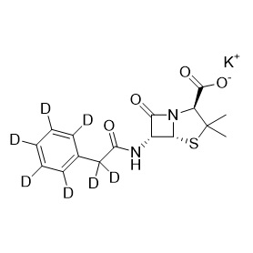 Show details for Benzyl Penicillinate-d7 Potassium Salt (Penicllin G-d7 Potassium Salt) Picture of Benzyl Penicillinate-d7 Potassium Salt (Penicllin G-d7 Potassium Salt)