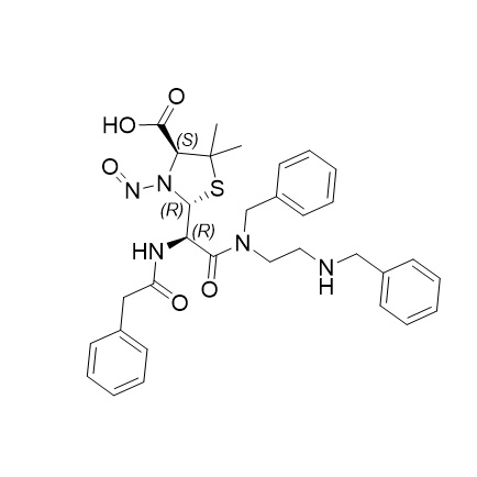 Show details for N-Nitroso (Thiazolidine) Benzathine Benzylpenicillin EP Impurity C Picture of N-Nitroso (Thiazolidine) Benzathine Benzylpenicillin EP Impurity C