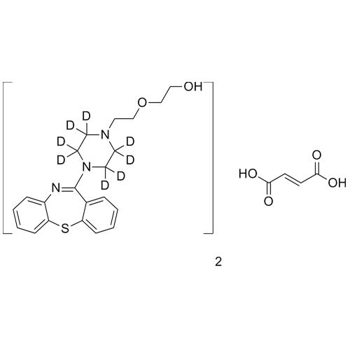 Show details for Quetiapine-d8 Hemifumarate Picture of Quetiapine-d8 Hemifumarate