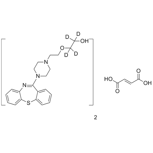 Show details for Quetiapine-d4 Hemifumarate Picture of Quetiapine-d4 Hemifumarate