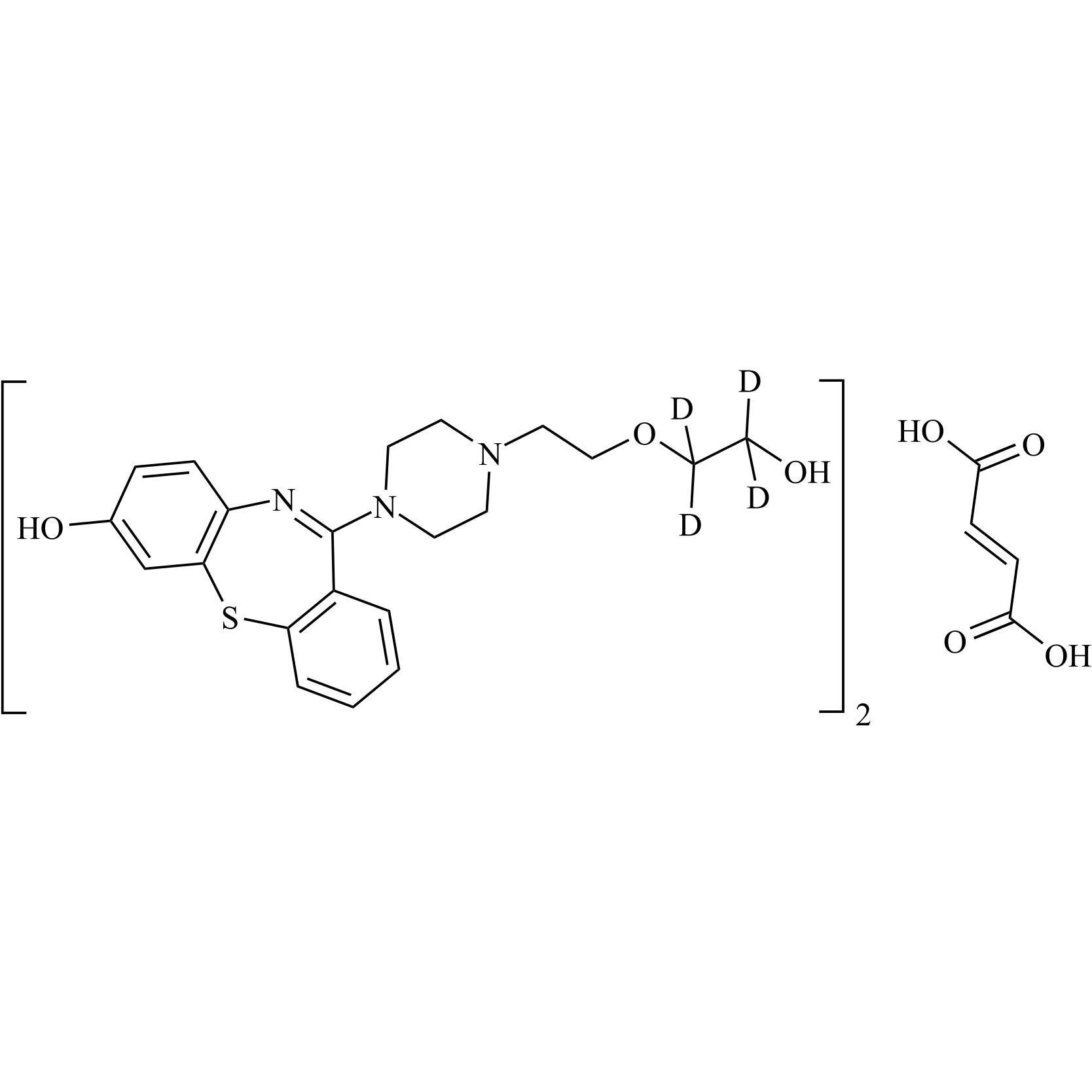 Picture of 7-Hydroxy Quetiapine-d4 Hemifumarate