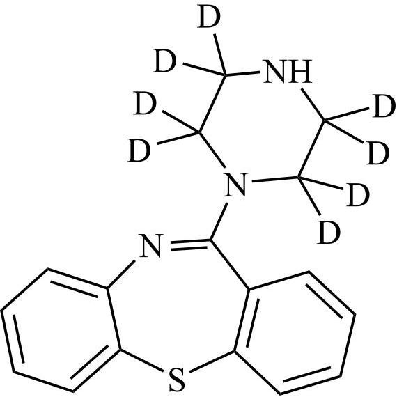 Picture of Quetiapine EP Impurity B-d8 (Quetiapine USP Related Compound B-d8 (Free Form))