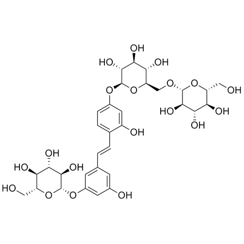 Show details for Oxyresveratrol 6-O-D-glucopyranosyl-D-glucopyranoside Picture of Oxyresveratrol 6-O-D-glucopyranosyl-D-glucopyranoside