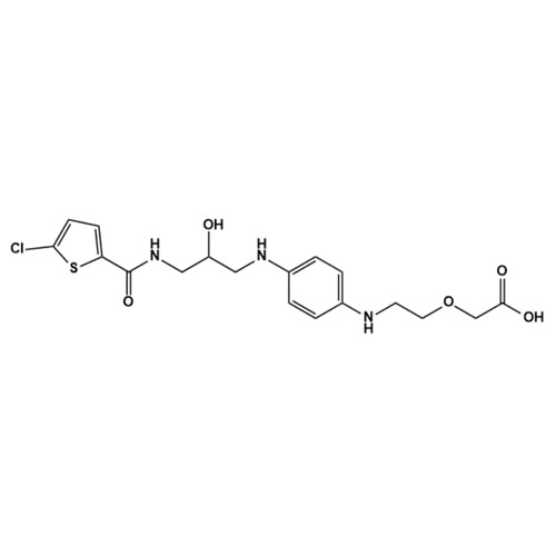 Picture of 2-(2-((4-((3-(5-Chlorothiophene-2-carboxamido)-2-hydroxypropyl)amino)phenyl)amino)ethoxy)acetic Acid