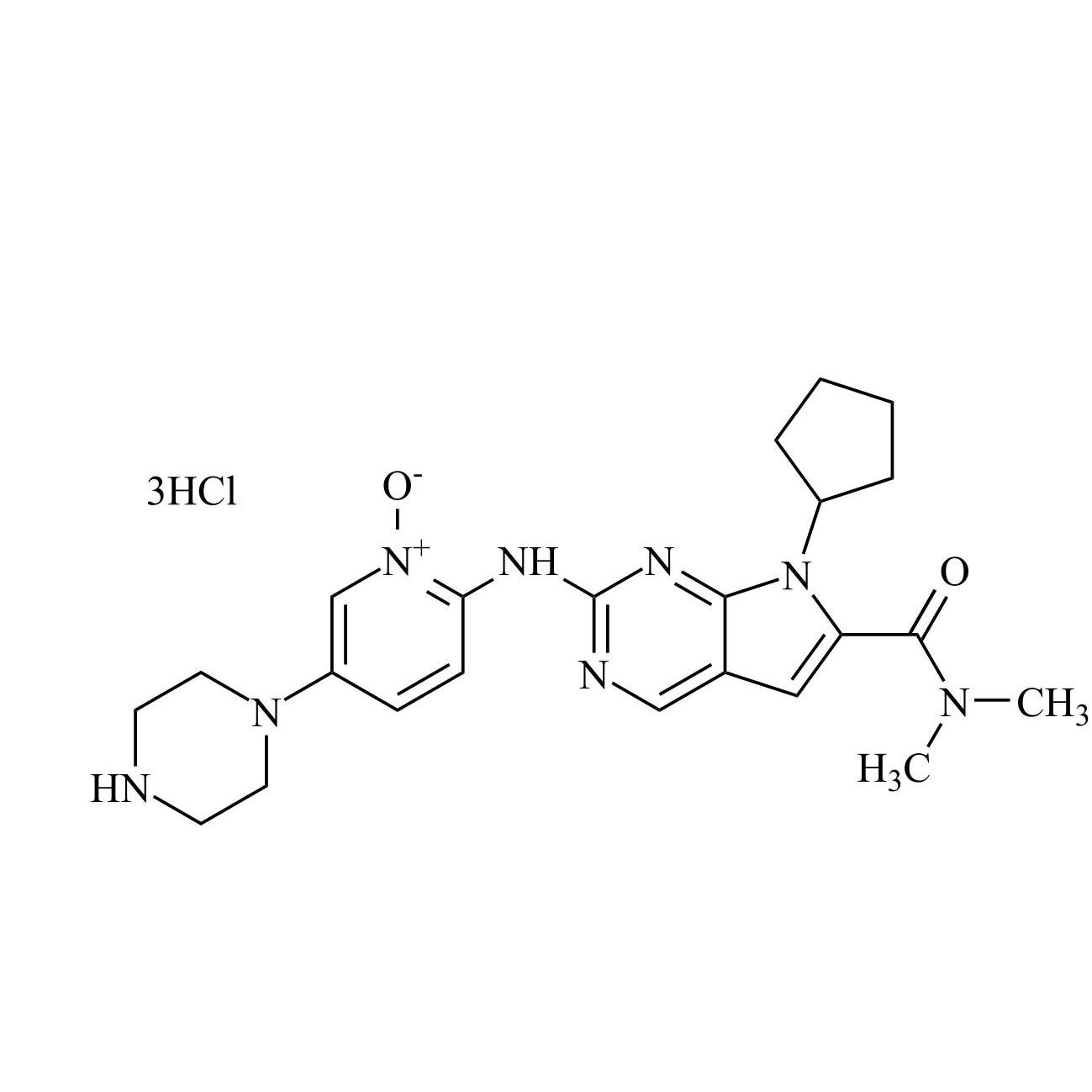 Picture of Ribociclib N-Oxide (Pyridine N-Oxide) TriHCl