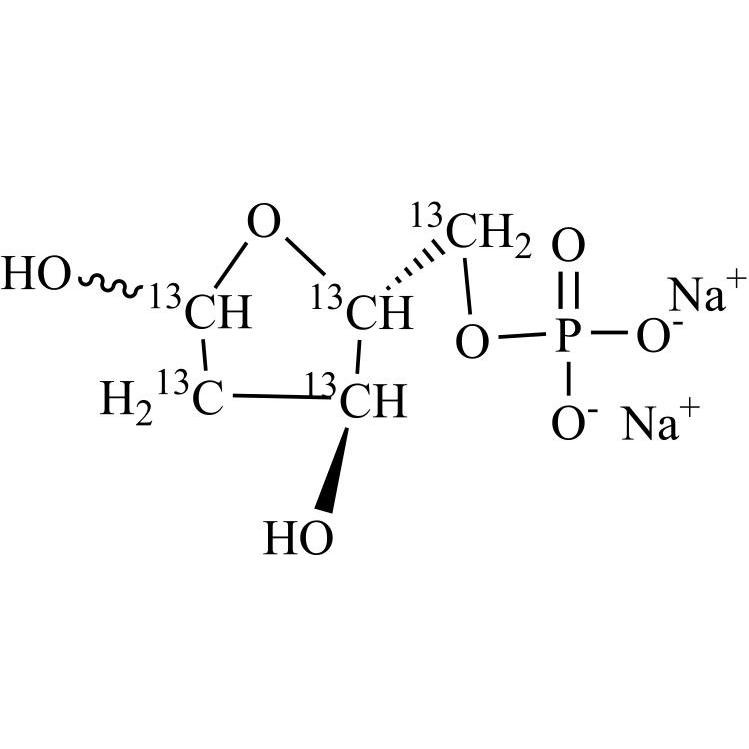Picture of 2-Deoxy-D-Ribose 5-Phosphate-13C5 Disodium Salt