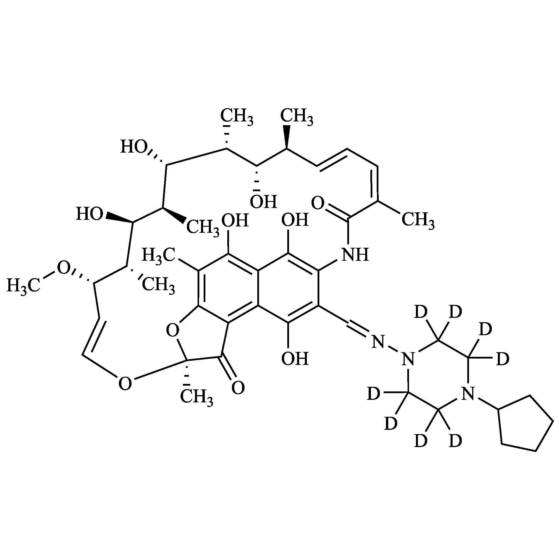 Picture of 25-Desacetyl Rifapentine-d8
