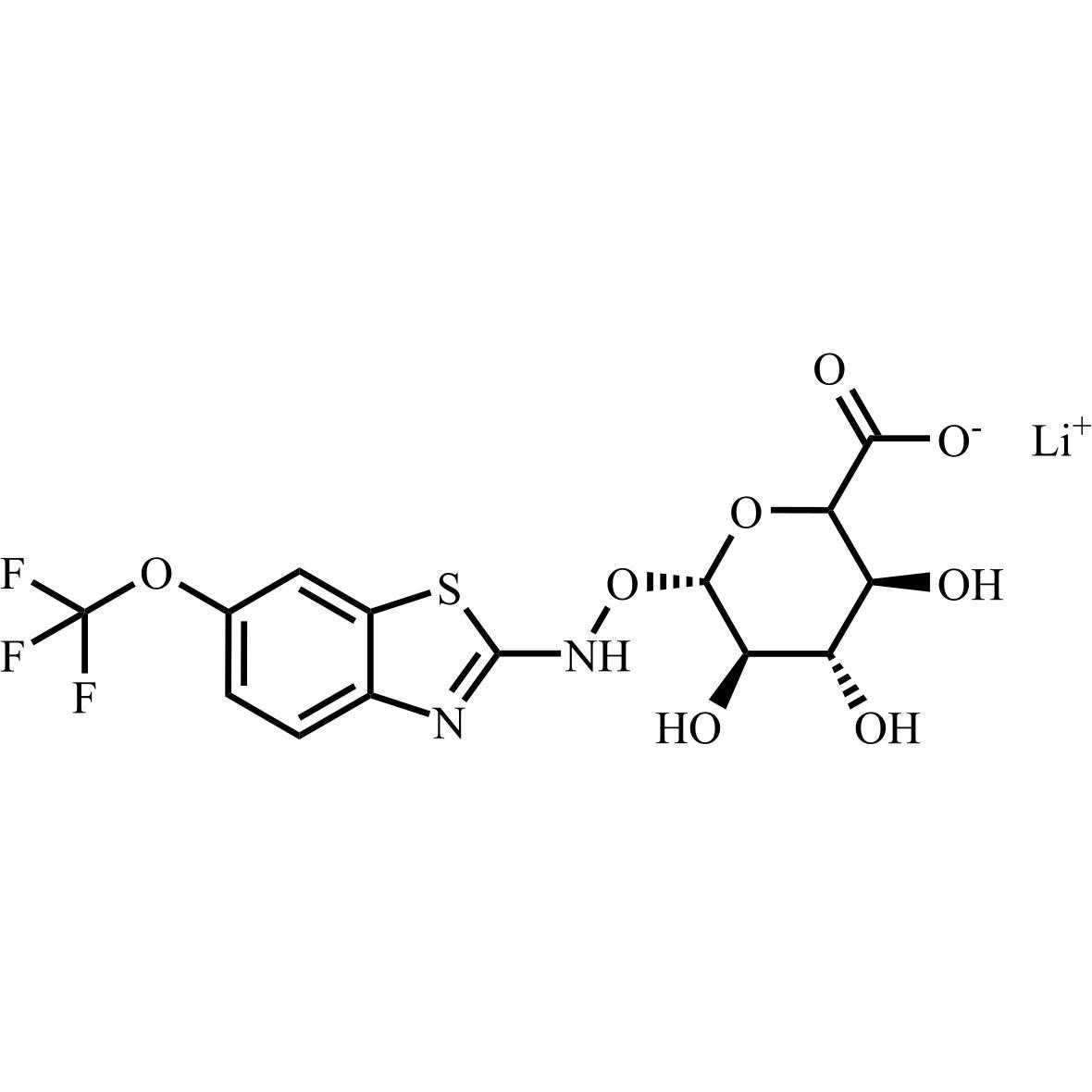 Picture of N-Hydroxy Riluzole-O-Glucuronide Lithium Salt