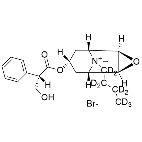 Show details for Hyoscine Butylbromide-d9 Picture of Hyoscine Butylbromide-d9