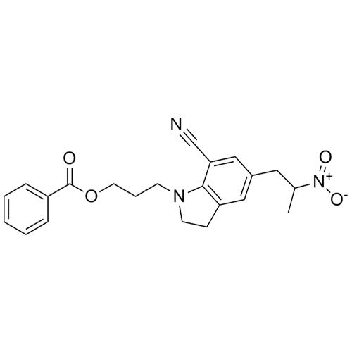 Show details for 3-(7-cyano-5-(2-nitropropyl)indolin-1-yl)propyl benzoate Picture of 3-(7-cyano-5-(2-nitropropyl)indolin-1-yl)propyl benzoate
