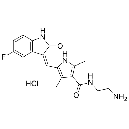 Show details for Sunitinib Impurity G HCl (N,N-Didesethyl Sunitinib HCl) Picture of Sunitinib Impurity G HCl (N,N-Didesethyl Sunitinib HCl)