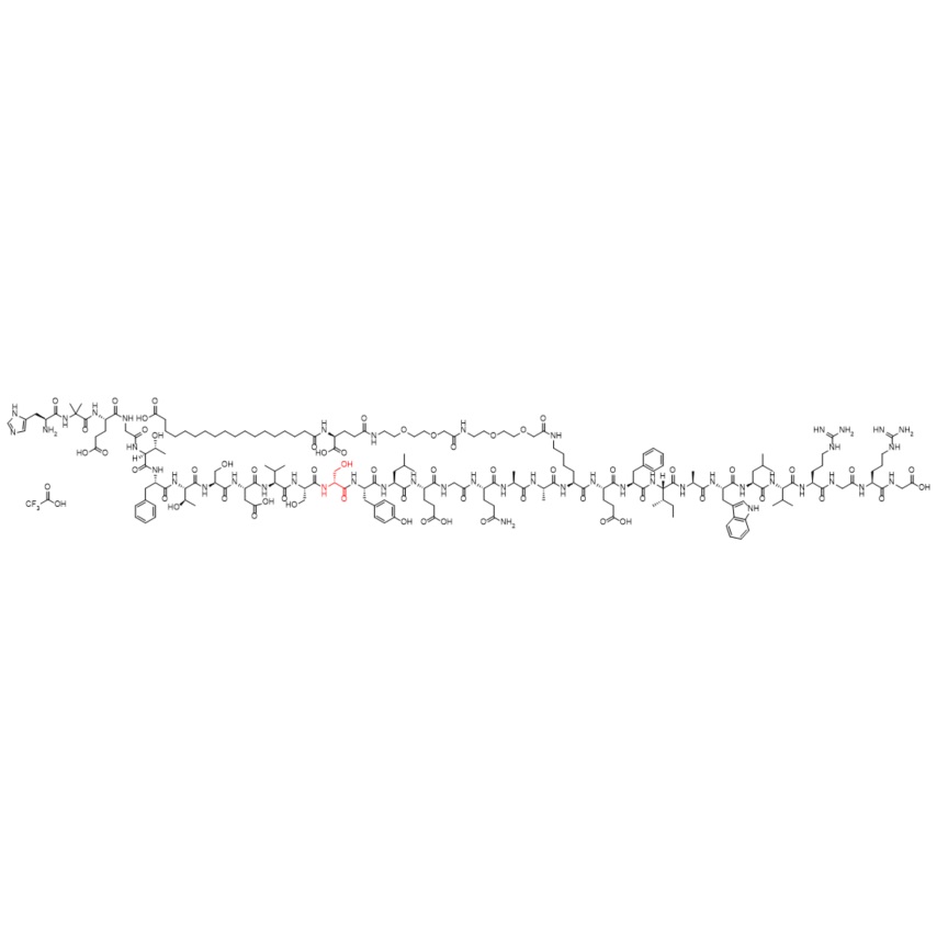 Picture of Semaglutide impurity D-Ser12 TFA Salt