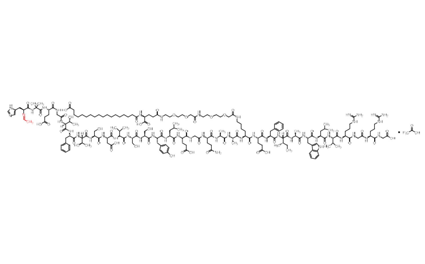 Picture of Semaglutide impurity Acetaldehyde Schiff-base TFA salt