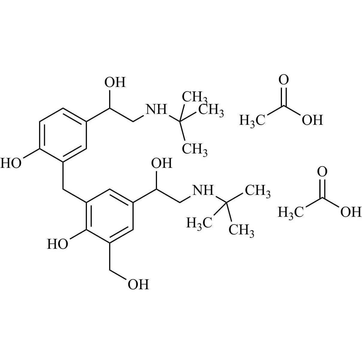Picture of Salbutamol EP Impurity N Diacetate (Mixture of Diastereomers)