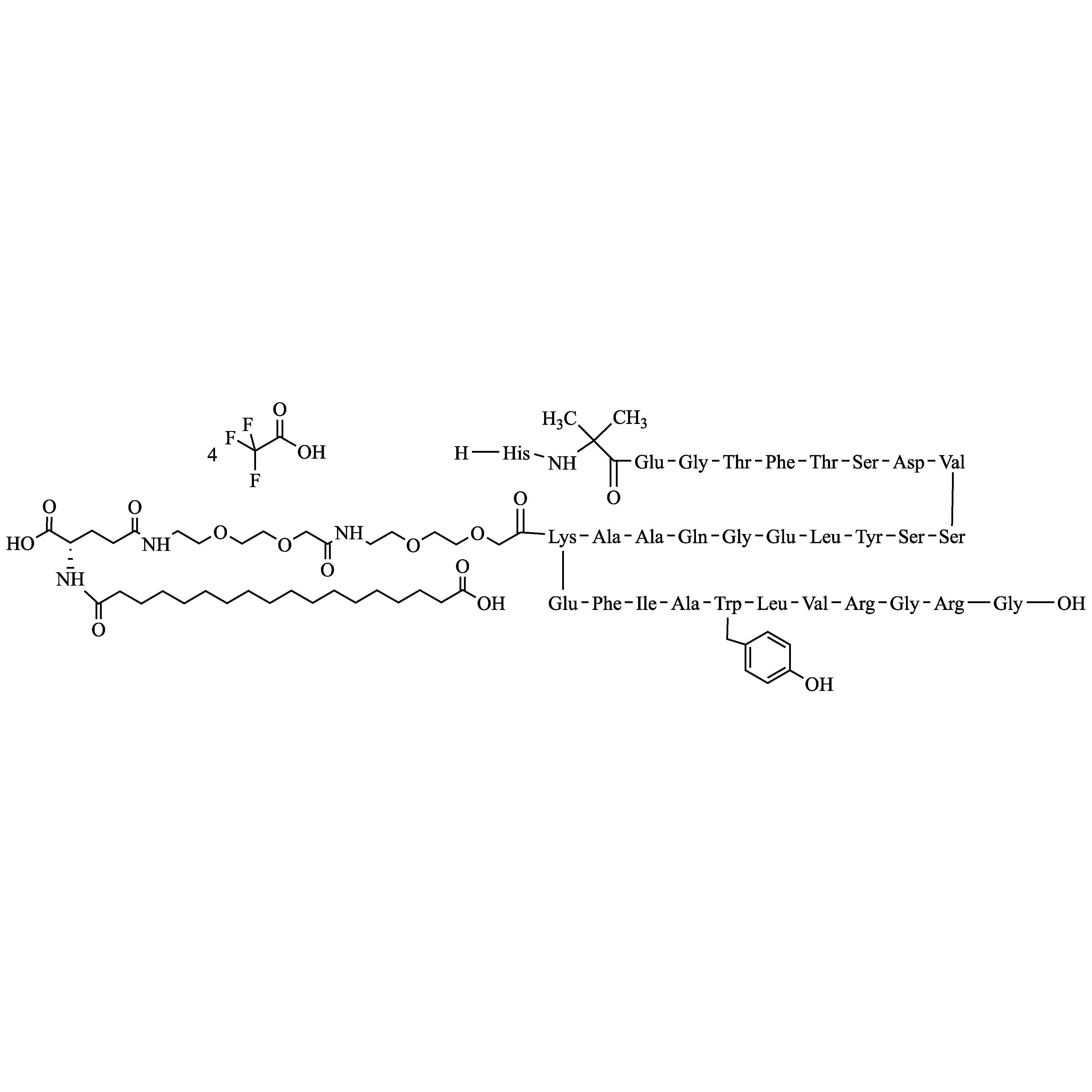 Show details for Semaglutide Impurity 1 Tetratrifluoroacetate ((Trp25-Hydroxybenzyl)-Semaglutide Tetratrifluoroacetate) Picture of Semaglutide Impurity 1 Tetratrifluoroacetate ((Trp25-Hydroxybenzyl)-Semaglutide Tetratrifluoroacetate)