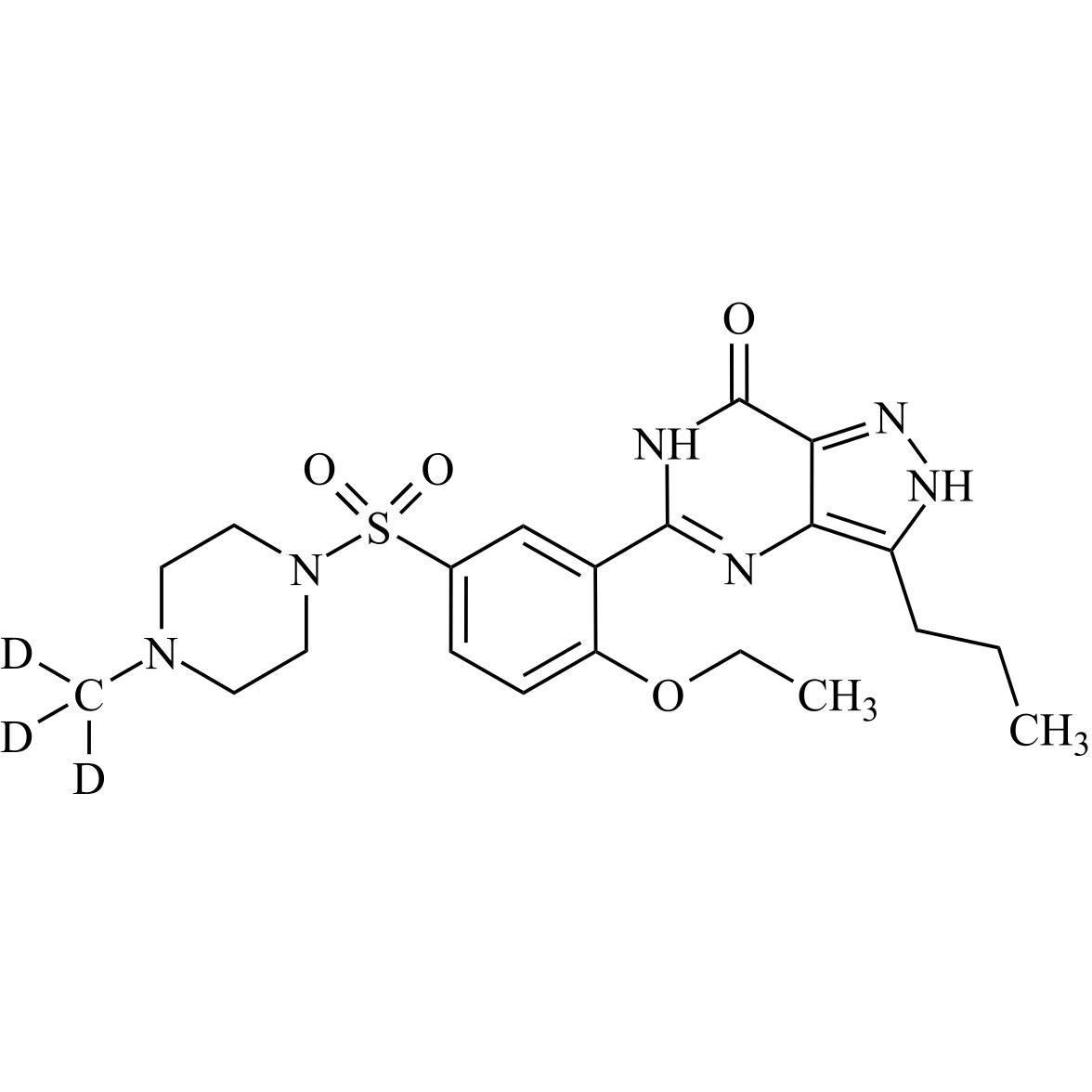 Picture of Pyrazole N-Demethyl Sildenafil-d3