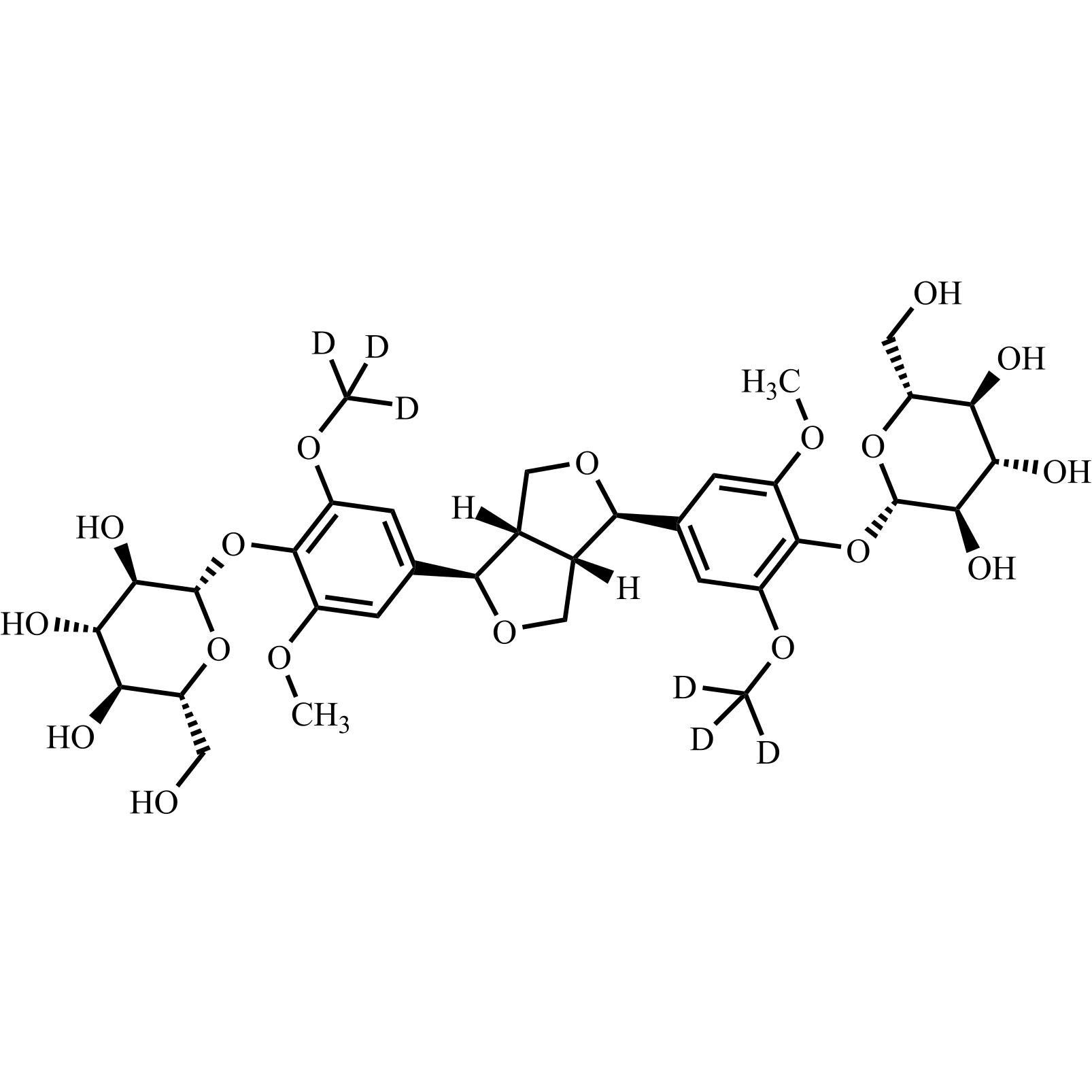 Picture of (-)-Syringaresinol Diglucoside-d6 (Eleutheroside E-d6)