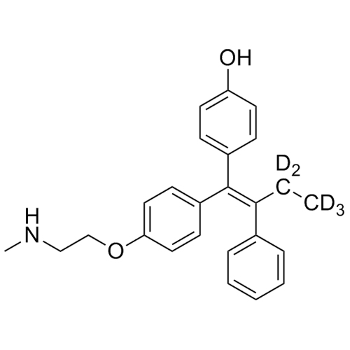 Picture of 4-Hydroxy-N-Desmethyl Tamoxifen-d5