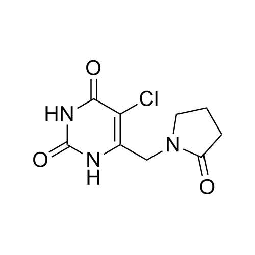 Show details for 5-chloro-6-((2-oxopyrrolidin-1-yl)methyl)pyrimidine-2,4(1H,3H)-dione Picture of 5-chloro-6-((2-oxopyrrolidin-1-yl)methyl)pyrimidine-2,4(1H,3H)-dione