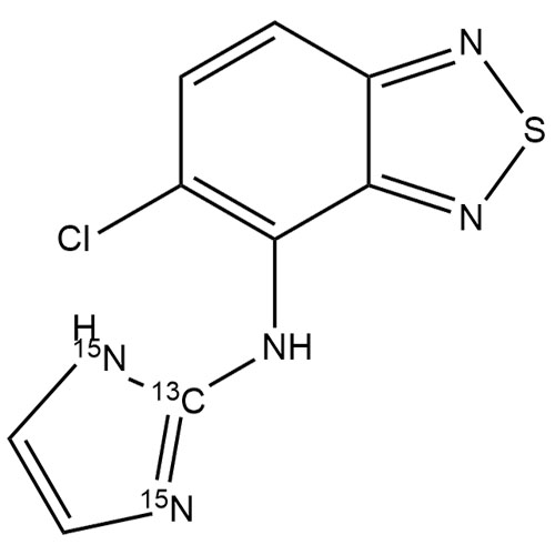 Picture of Dehydro Tizanidine-13C-15N2