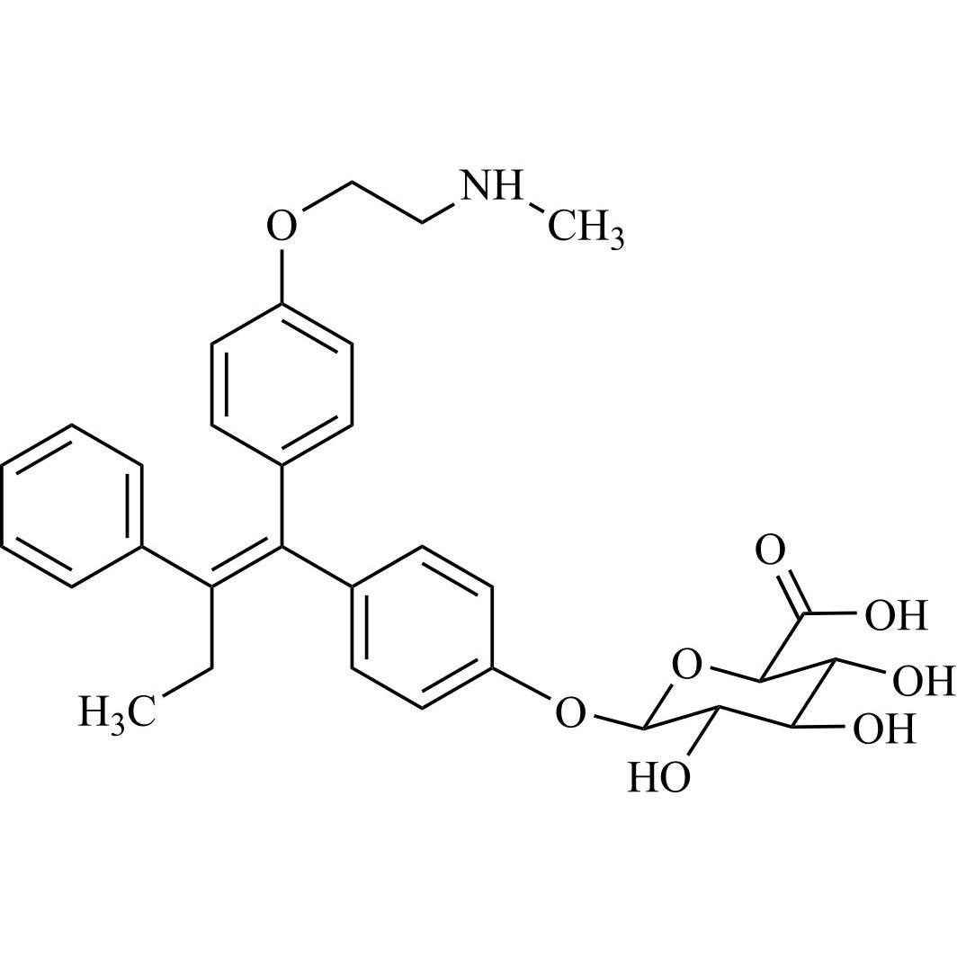 Picture of (Z)-4-Hydroxy-N-Desmethyl Tamoxifen (Endoxifen) beta-D-Glucuronide