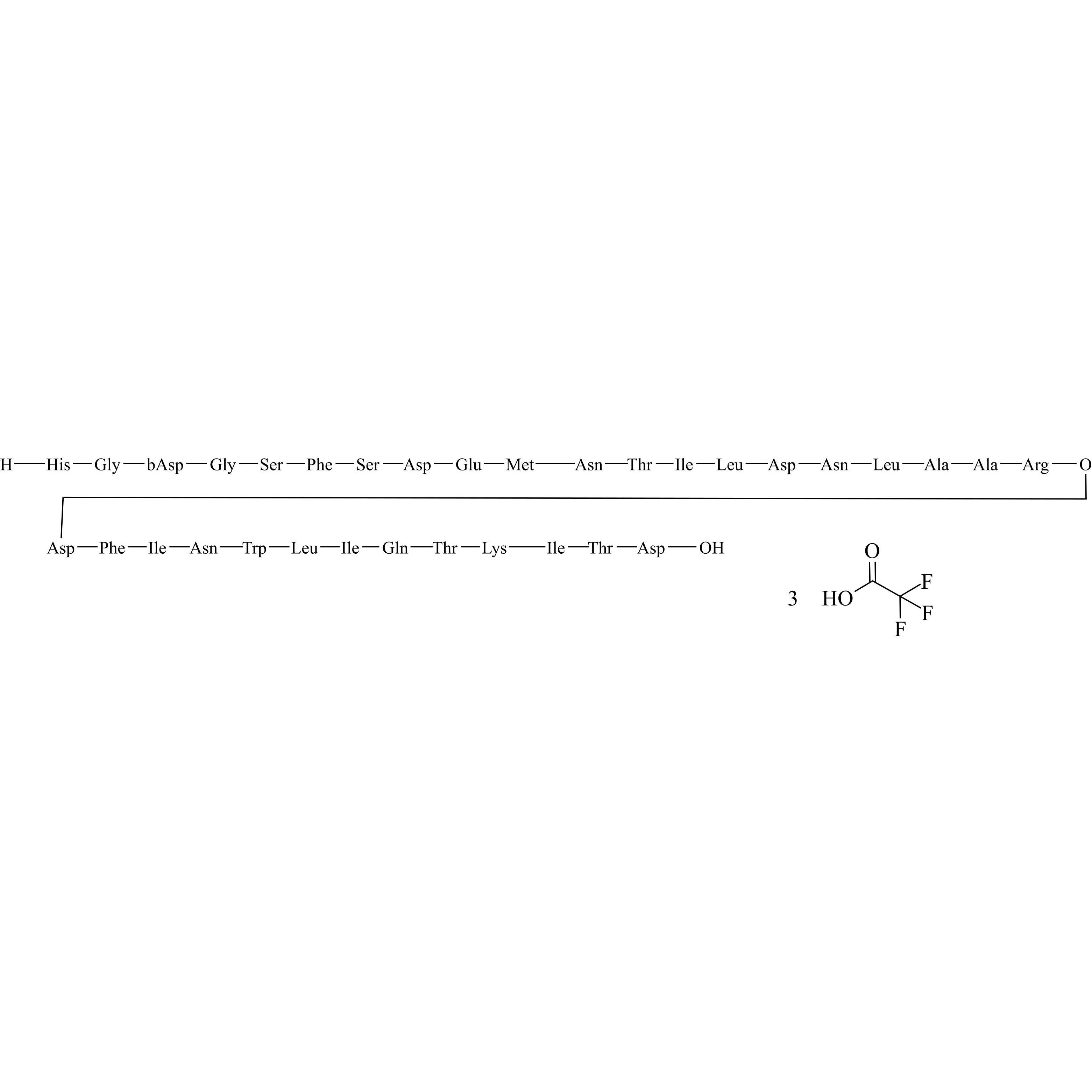 Picture of Teduglutide Impurity 1 (Iso-Asp3) Tritrifluoroacetate