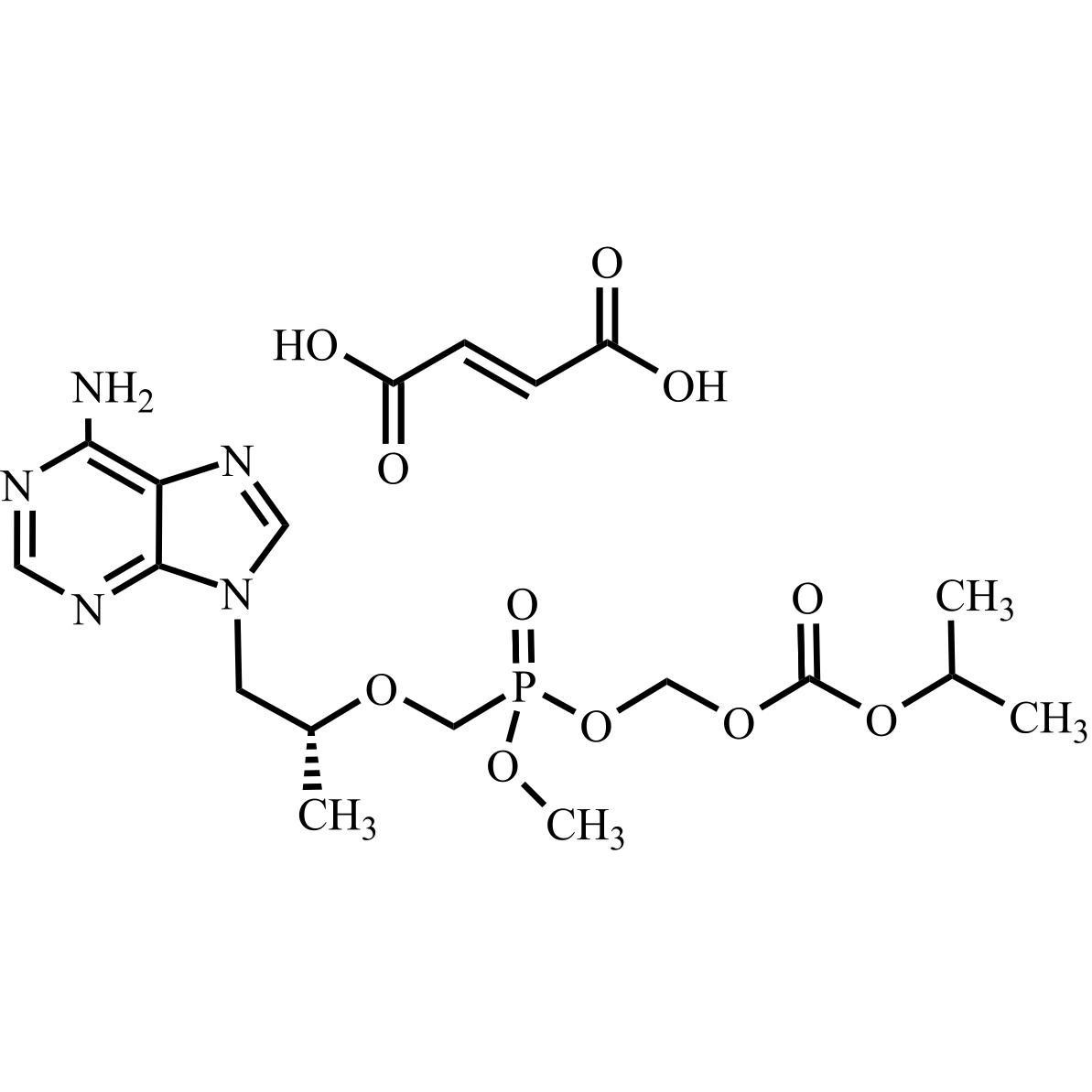 Show details for Mono-POC Methyl Tenofovir Fumarate (Mixture of Diastereomers) Picture of Mono-POC Methyl Tenofovir Fumarate (Mixture of Diastereomers)