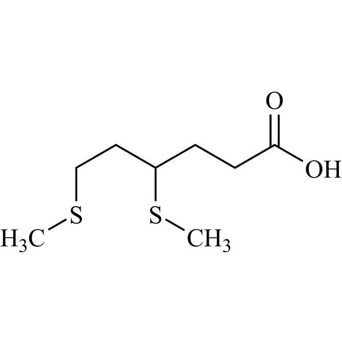 Show details for Thioctic Acid Impurity 37 (4,6-Bis(methylthio)Hexanoic Acid) Picture of Thioctic Acid Impurity 37 (4,6-Bis(methylthio)Hexanoic Acid)
