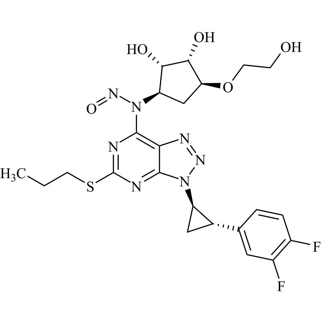 Picture of N-Nitroso Ticagrelor EP Impurity B (N-Nitroso Ticagrelor USP Related Compound B)