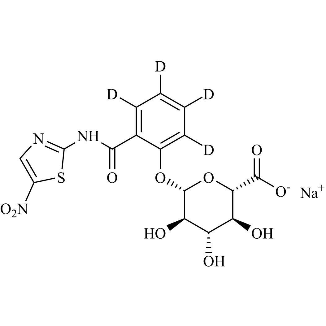Picture of Tizoxanide-d4 Glucuronide Sodium Salt