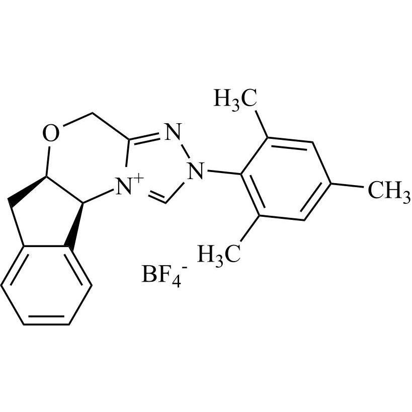 Picture of (5aR,10bS)-5a,10b-Dihydro-2-(2,4,6-trimethylphenyl)-4H,6H-indeno[2,1-b][1,2,4]triazolo[4,3-d][1,4]oxazinium Tetrafluoroborate
