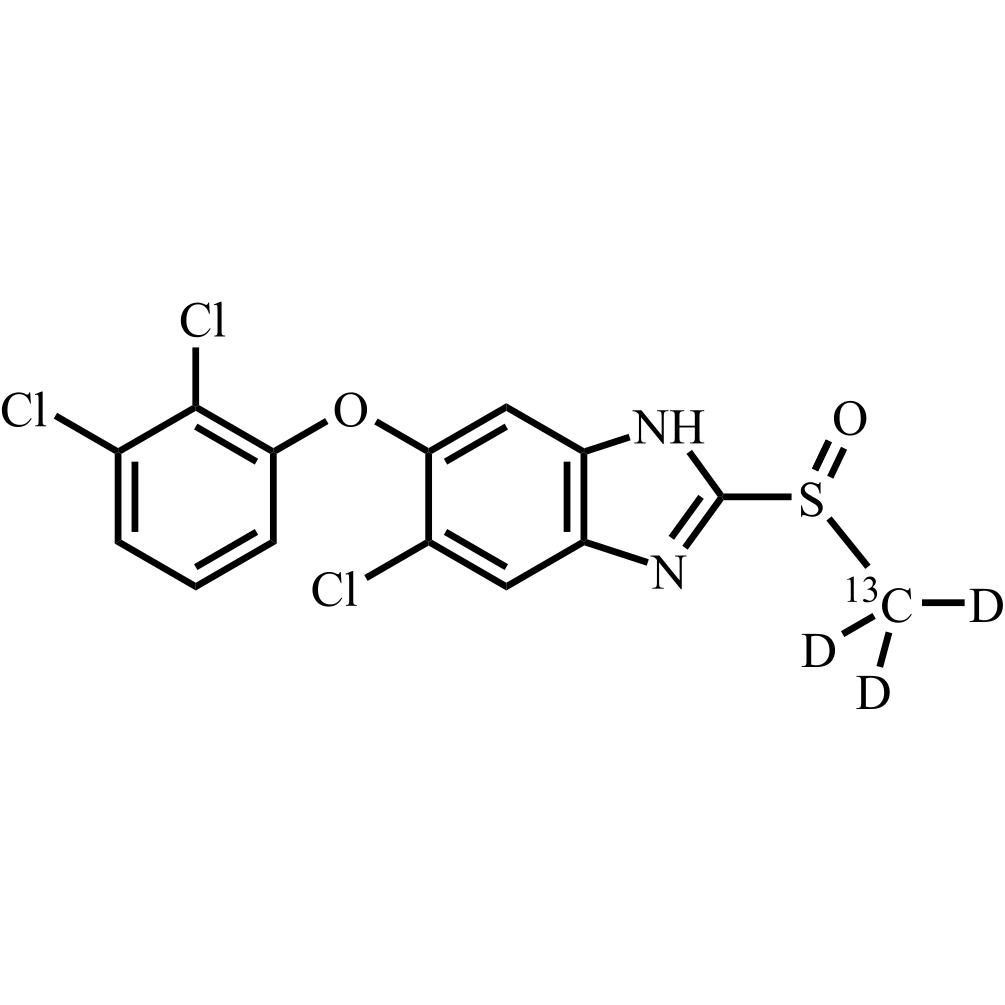 Show details for Triclabendazole EP Impurity A-13C-d3 (Triclabendazole S-Oxide-13C-d3) Picture of Triclabendazole EP Impurity A-13C-d3 (Triclabendazole S-Oxide-13C-d3)