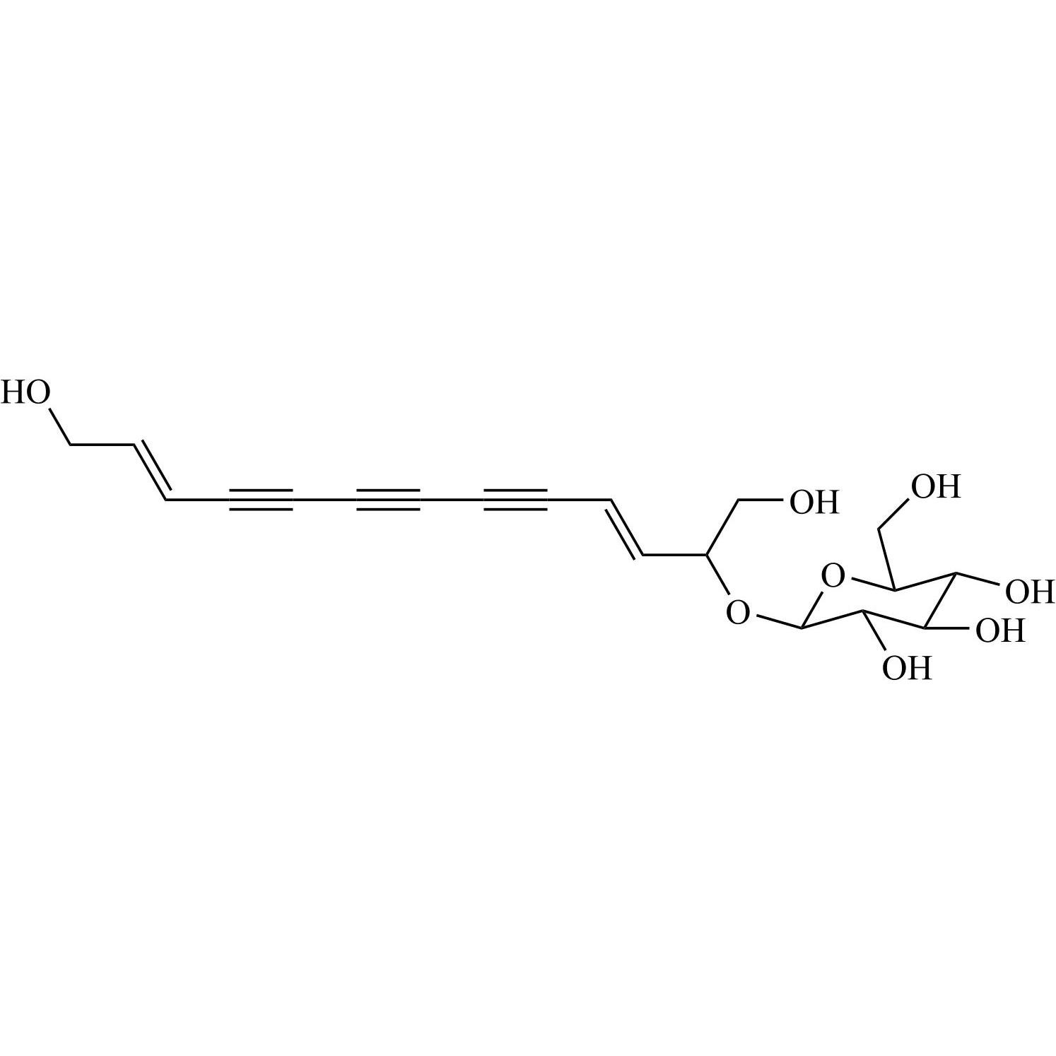 Picture of (3E,11E)-Tridecadiene-6,8,10-Triyne-1,13-diol-2-O-ÃŸ-D-Glucopyranoside
