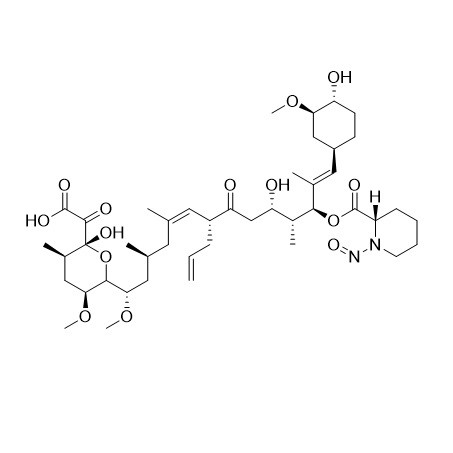Picture of Tacrolimus 21-Carboxylic Acid Nitroso Impurity
