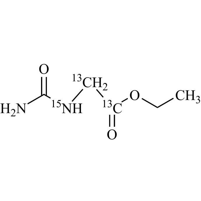 Show details for Hydantoic Acid-13C2,15N Ethyl Ester Picture of Hydantoic Acid-13C2,15N Ethyl Ester
