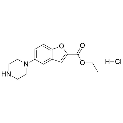 Picture of 5-(1-Piperazinyl)-2-benzofurancarboxylic Acid Ethyl Ester HCl Salt