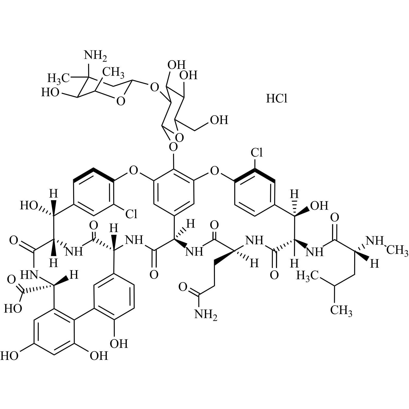 Picture of Vancomycin EP Impurity F ([L-alpha-Gln3] Vancomycin B) HCl