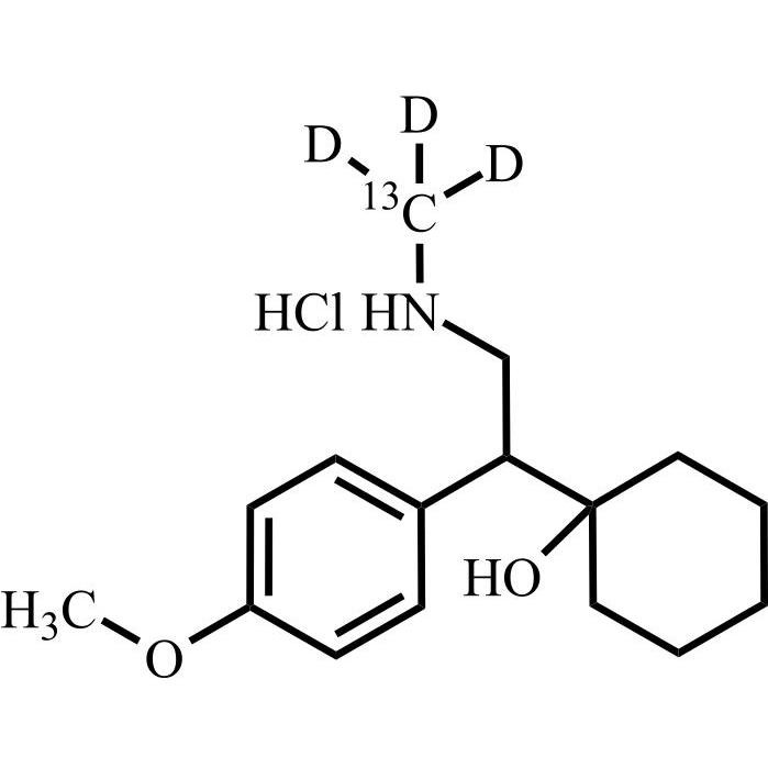 Picture of Venlafaxine EP Impurity D-13C-d3 HCl (Venlafaxine USP Related Compound A-13C-d3, N-Desmethyl Venlafaxine-13C-d3 HCl)