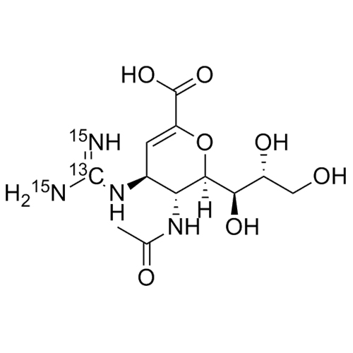 Show details for Zanamivir-13C-15N2 Picture of Zanamivir-13C-15N2