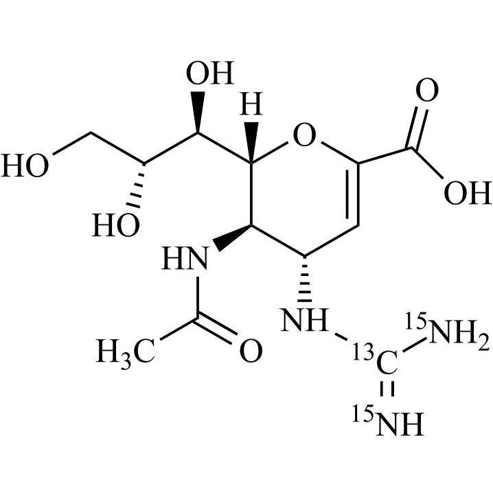 Show details for Zanamivir-13C-15N2 Picture of Zanamivir-13C-15N2