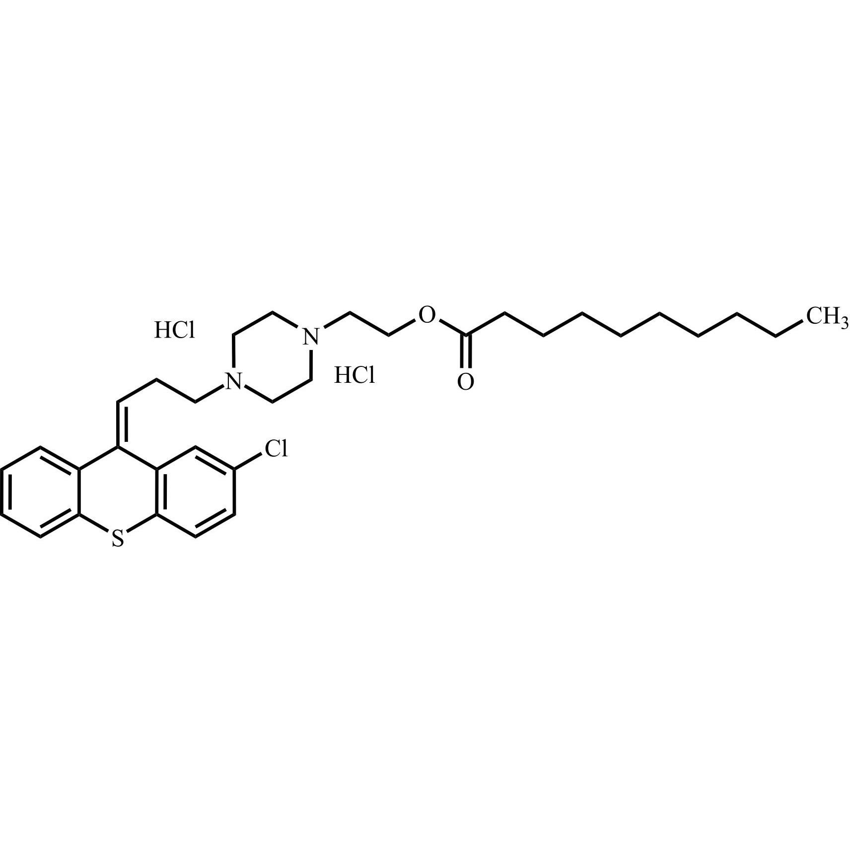 Picture of Zuclopenthixol Decanoate EP Impurity A DiHCl (Z-Isomer)